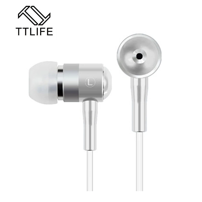 

Original TTLIFE Brand Stereo Metal Earphones with Microphone Noise Cancelling Earbuds In-Ear Wired Earphone DJ BASS Earphone