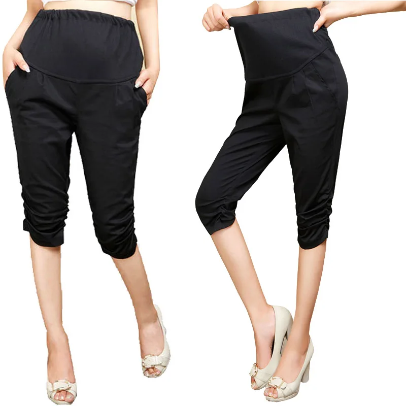 Джинсовые брюки для беременных эластичные брюки удобные для беременных женские брюки-Капри
