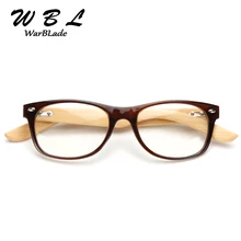 WarBLade Новинка винтажные очки оправа для женщин и мужчин маленькие очки деревянные ретро очки Бамбуковые дужки очки для коррекции зрения в оправе
