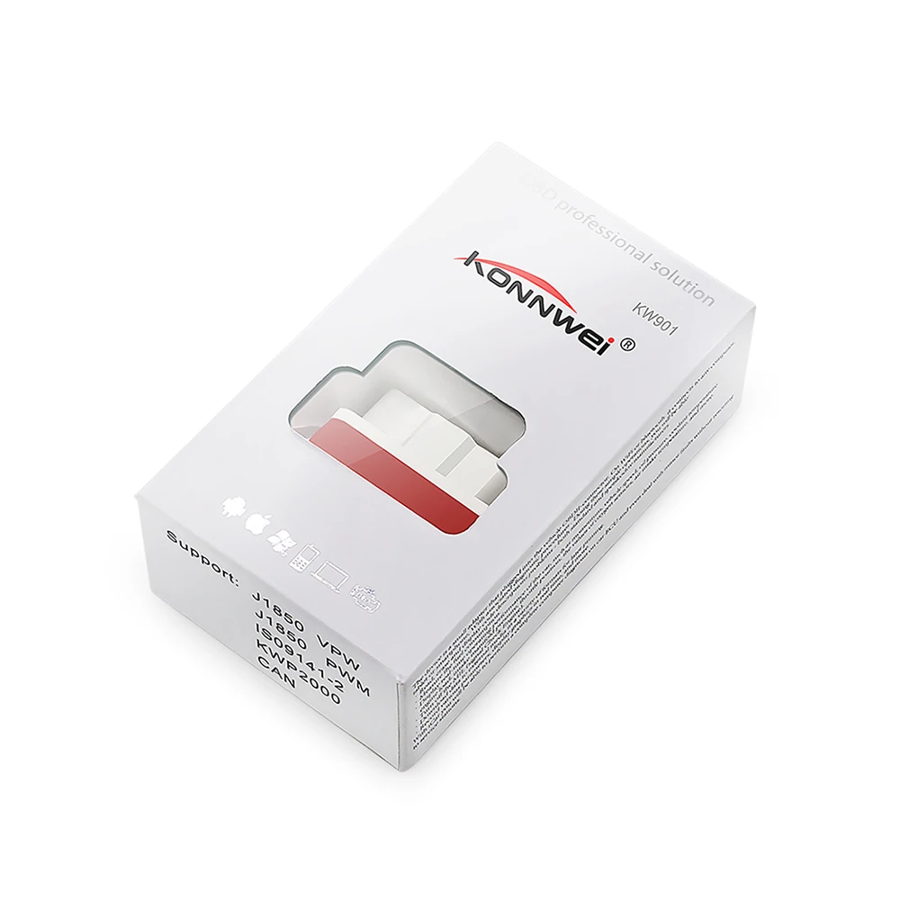 KONNWEI KW901 ELM327 OBD2 автомобильный диагностический инструмент Bluetooth кВт 901 elm 327 wifi для