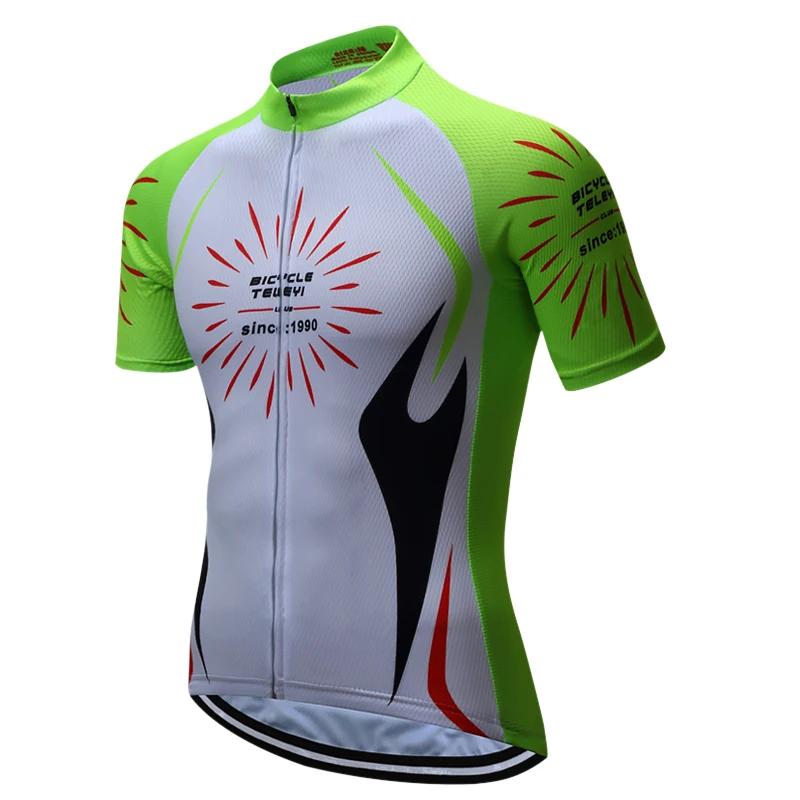 Велосипед teleyi команда для мужчин Гонки Велоспорт Джерси Топы велосипед рубашка короткий рукав велосипедная одежда быстросохнущая одежда для велоспорта Ropa Ciclismo - Цвет: 6
