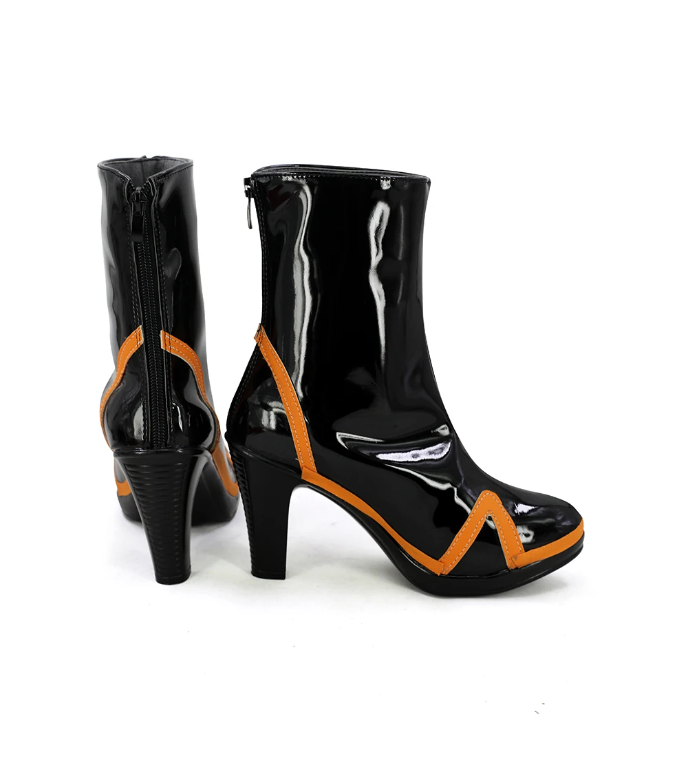 Neon Genesis Evangelion EVA Ayanami Rei Cosplay Boots Black Shoes (3)