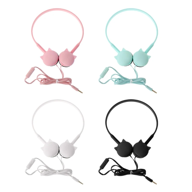 

2018 NEW Face Cat Headset Headband Big Headphone For iPhone Android Phone Huawei Xiaomi MP3