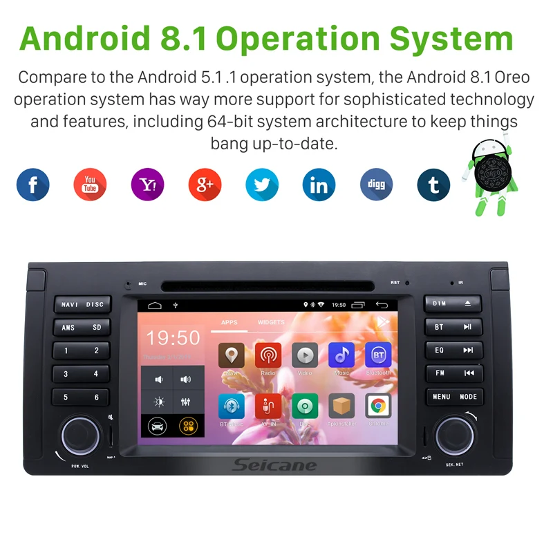 Best Seicane car radio dvd gps android 8.1 7" for 2000 2001-2007 BMW X5 E53 3.0i 3.0d 4.4i 4.6is 4.8is 1996-2003 BMW 5 Series E39 3 Best Seicane car radio dvd gps android 8.1 7" for 2000 2001-2007 BMW X5 E53 3.0i 3.0d 4.4i 4.6is 4.8is 1996-2003 BMW 5 Series E39 3