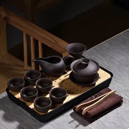 Китайский керамический чайный набор Исин фиолетовый глиняный горшок Xi Shi Gaiwan