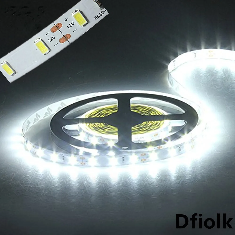 Светодиодная лента Smd5630 5730 ip65 12 В постоянного тока 3000 светодиодов 5 м белый теплый