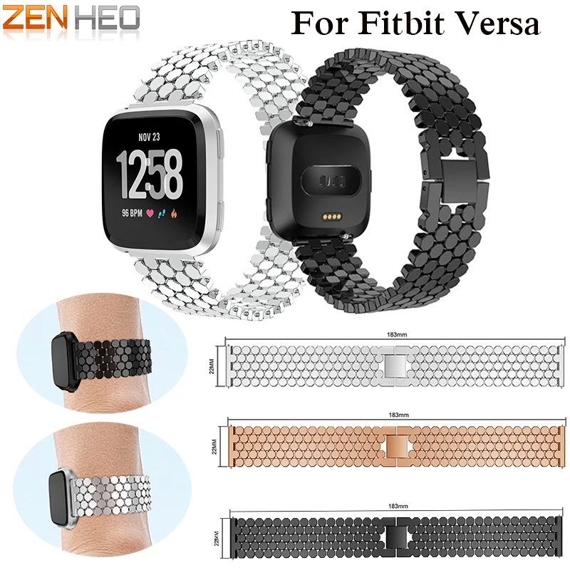 

Metal Strap For Fitbit Versa band strap Stainless Steel Bracelet For Fitbit Versa Replace Watch Band Wristband Women Men Bands