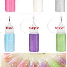 Мода 7 цветов 0,2 мм кристалл Multic/Волшебный блеск порошок струйный дизайн ногтей инструмент для украшения акриловый УФ гель-пудра блестки