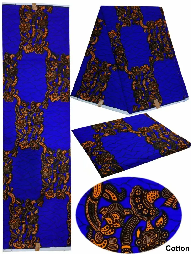 Горячая Распродажа хлопок Анкара африканская восковая печать на ткани Высокое качество 6 ярдов африканская ткань для вечерние платья Y90508-2