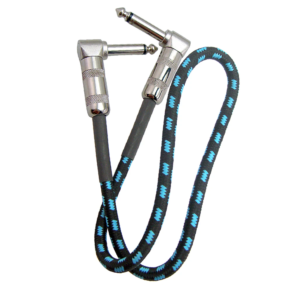 50cm 3 Colours Metal & Cloth & Copper Anti-noise Guitar Effect Pedal Cable Patch Cable for Guitar Pedal Adapters