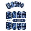 UPRETTEGO NAIL ART BEAUTY WATER DECAL SLIDER NAIL STICKER DARK CHINA BLUE FLOWER LEAF VINE RATTAN LEAF  RU451-456 ► Photo 1/6