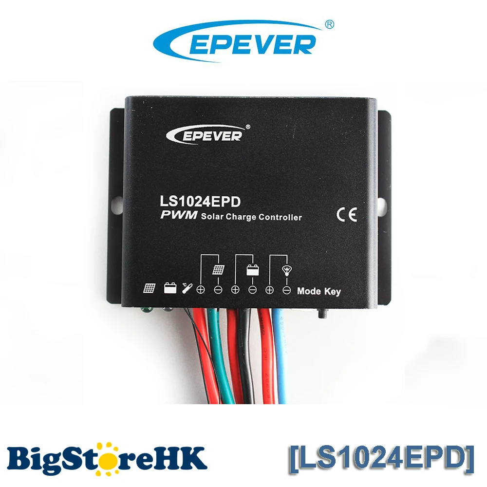 

EPEVER 10A Solar Charge Controller 12V 24V LED Indicate Battery Status Temperature Sensor Digital Tube One Key Setting LS1024EPD