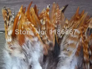 

100pcs/lot natural chinchilla rooster Saddle Hackle Feathers 6-8'' /15-20cm Nature Grizzly Feathers for hair extensions