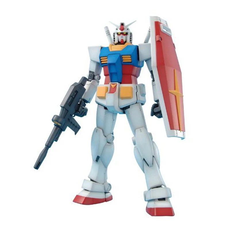 Bandai GUNDAM 1/100 мг RX-78-2 воина гундама VER.2.0 мобильный костюм сборки модель Наборы фигурки Детские игрушки