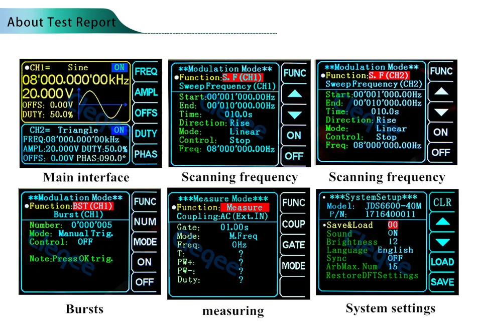 Cleqee JDS6600 серии 15 м 30 м 40 м 50 м 60 мГц цифровой Управление двухканальный DDS Функция генератор сигналов частотомер произвольное