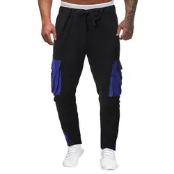 Брюки тактические брюки Джоггеры мужские спортивные штаны, мужские брюки Drawstring мужские s брюки пэчворк полный брюки Pantalon Femme 2019