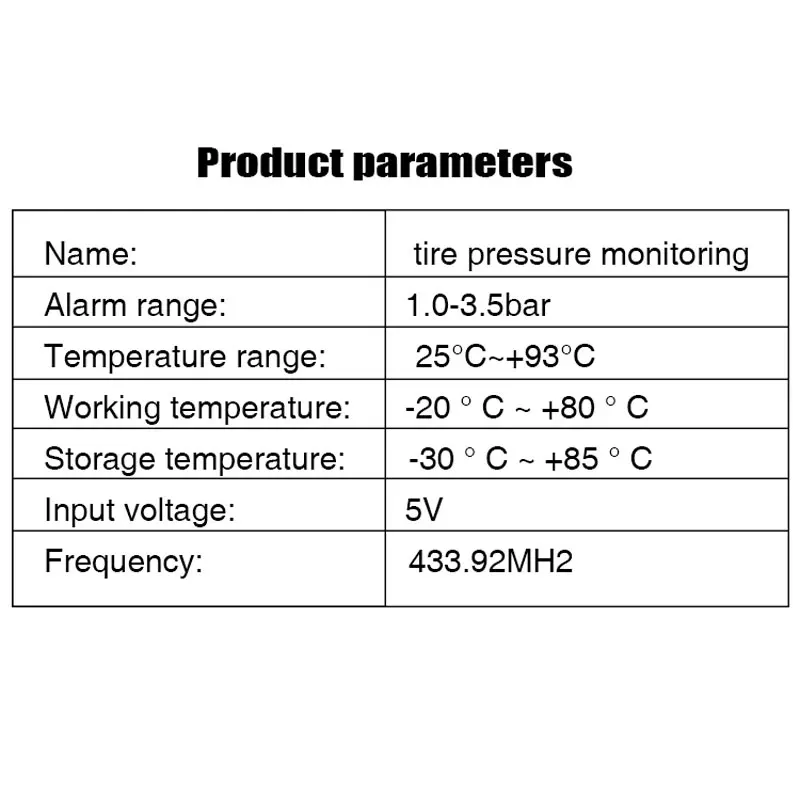 Система контроля давления в шинах TPMS внешняя/Внутренняя система прикуриватель