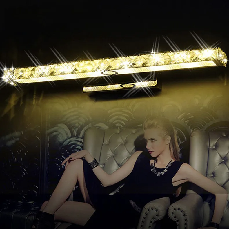 LED Wall Sconce Crystal Bathroom Mirror Light Fixture Lamp shop 4