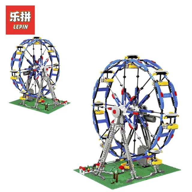 

Lepin 15033 City Street Figure 1170Pcs Three-in-One Electric Ferris Model Building Kits Blocks Bricks Sets Compatible 10247 Toys