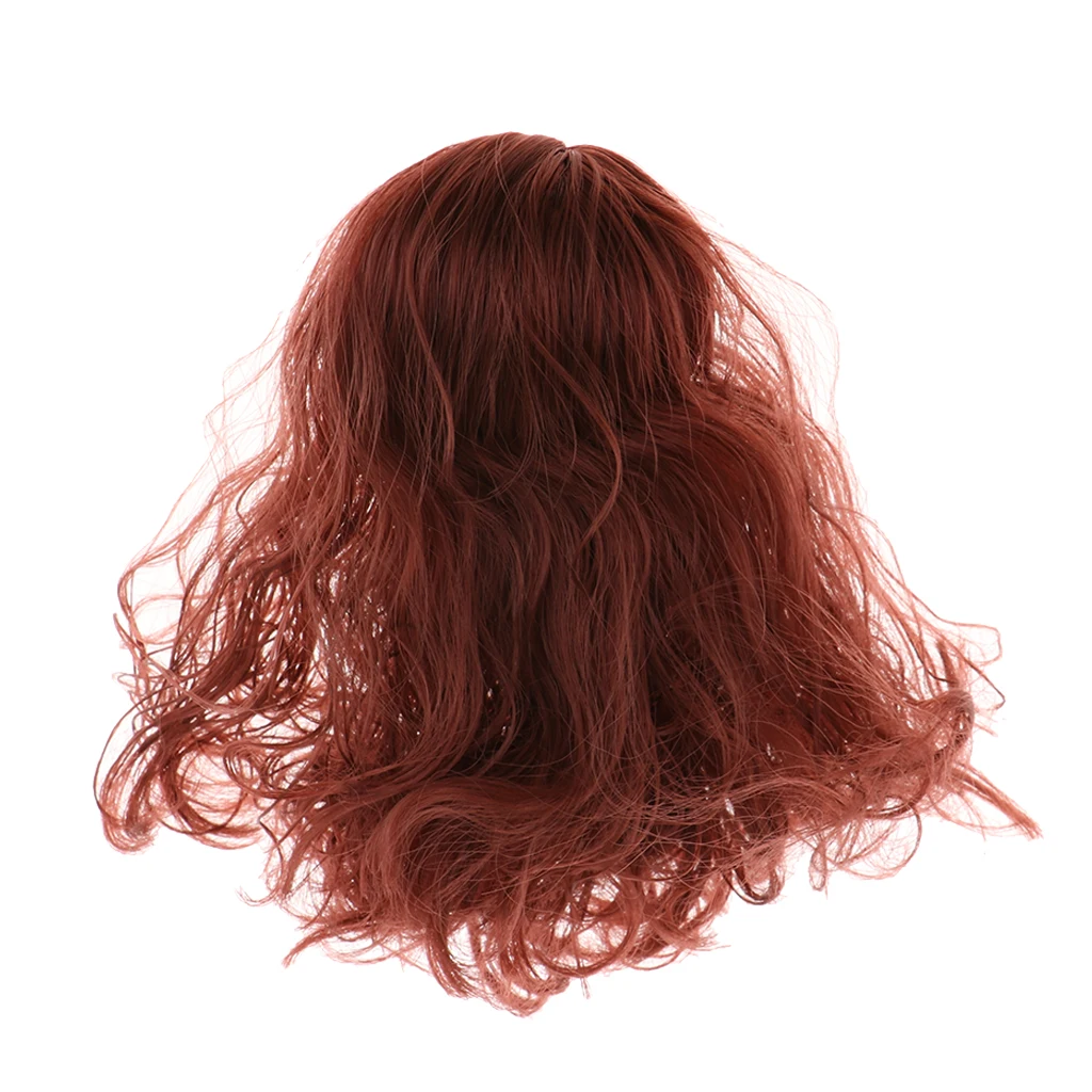 1/6 BJD Head Sculpt with Red Bronze Curly Hair for XinYi Doll Body Part DIY Accessories