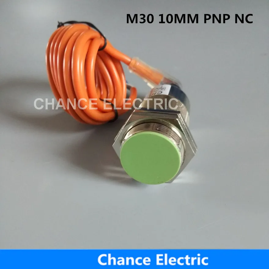 

Free shipping M30 3wires PNP NC 10mm distance inductive proximity sensor switch bend connector (IM30-10-DPB-C)