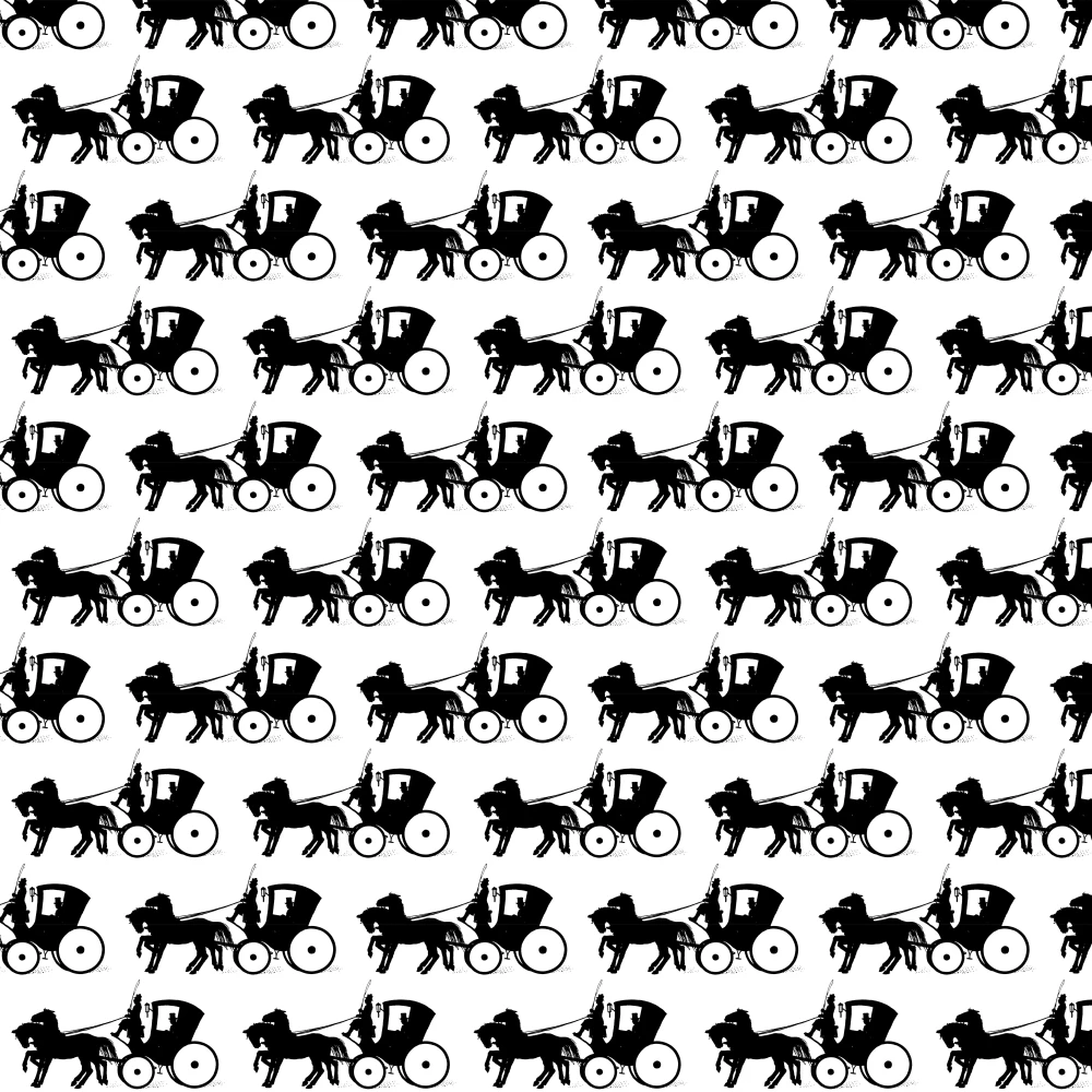 Repeating Pattern - Coach And Horses Poster Print By <ALIMT >&reg;</ALIMT> Mary Evans Picture Library (24 X 36)