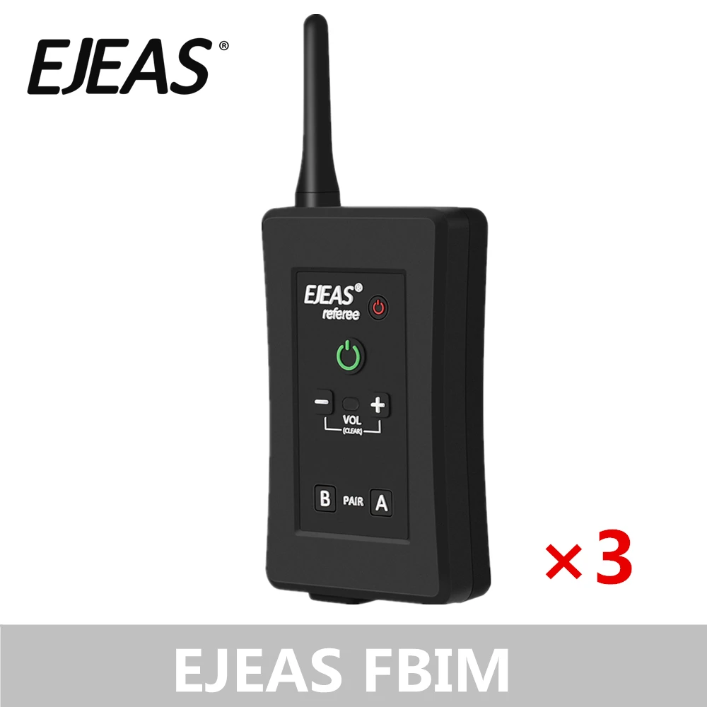 3 Упак. ejeas FBIM четыре пути Bluetooth рефери-гарнитура с повязкой чехол 1 2 км водостойкий