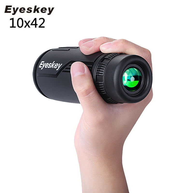 ممتازة Eyeskey 10x42 أحادي تلسكوب Bak4 بريزم البصريات في الهواء الطلق التخييم الصيد مناظير للماء الإكتشاف نطاق M78