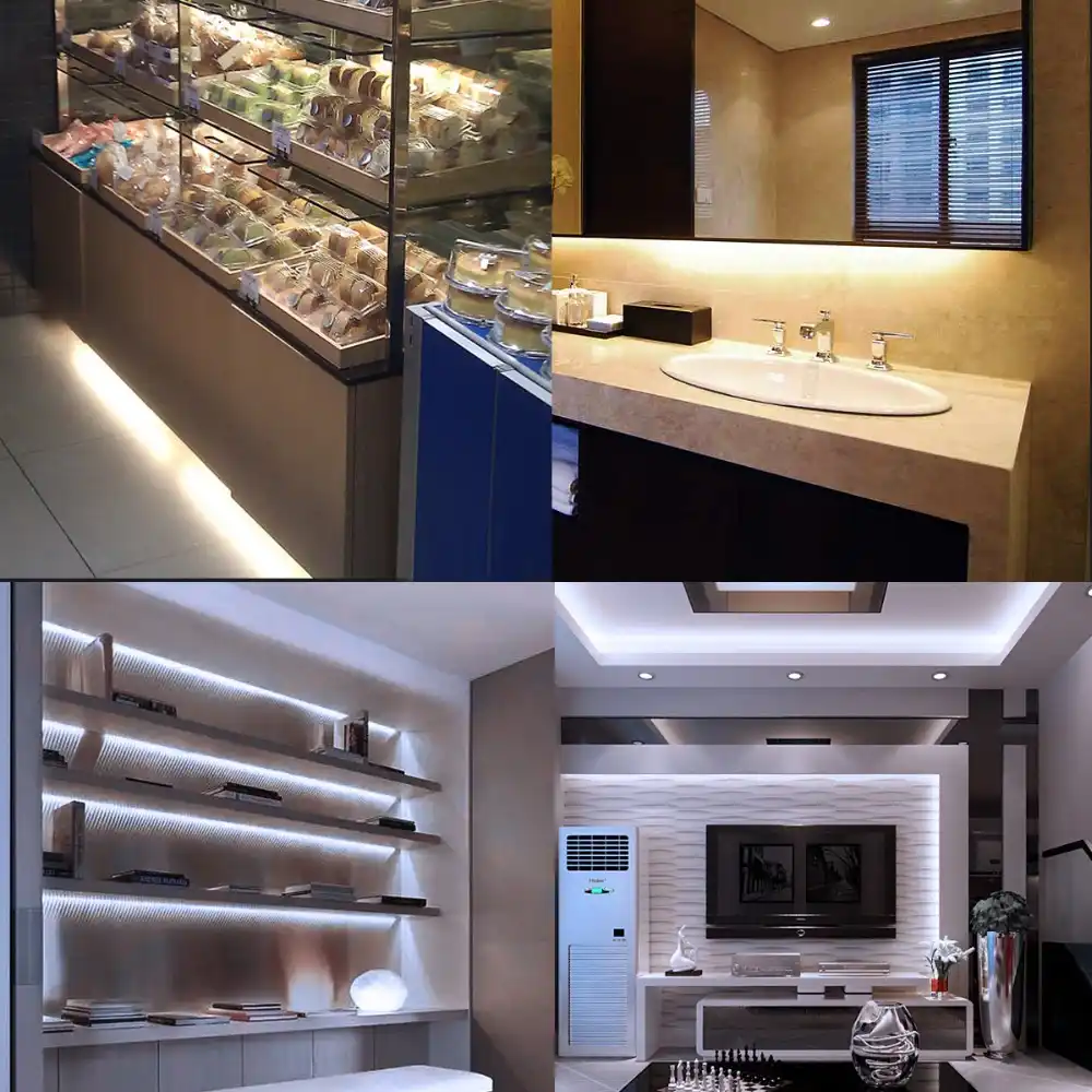 Aimengte Under Cabinet Dimmable Led Strip With Rf Dimmer Flexible