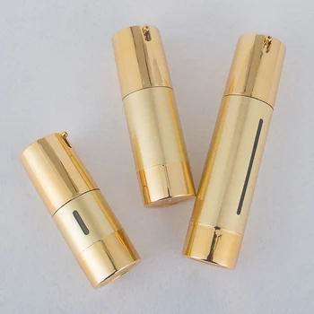 

Free shipping 20pcs/lot 15ml 30ml 50ml airless pump bottle with clear window Plastic Vacuum Bottle / essence / lotion bottle