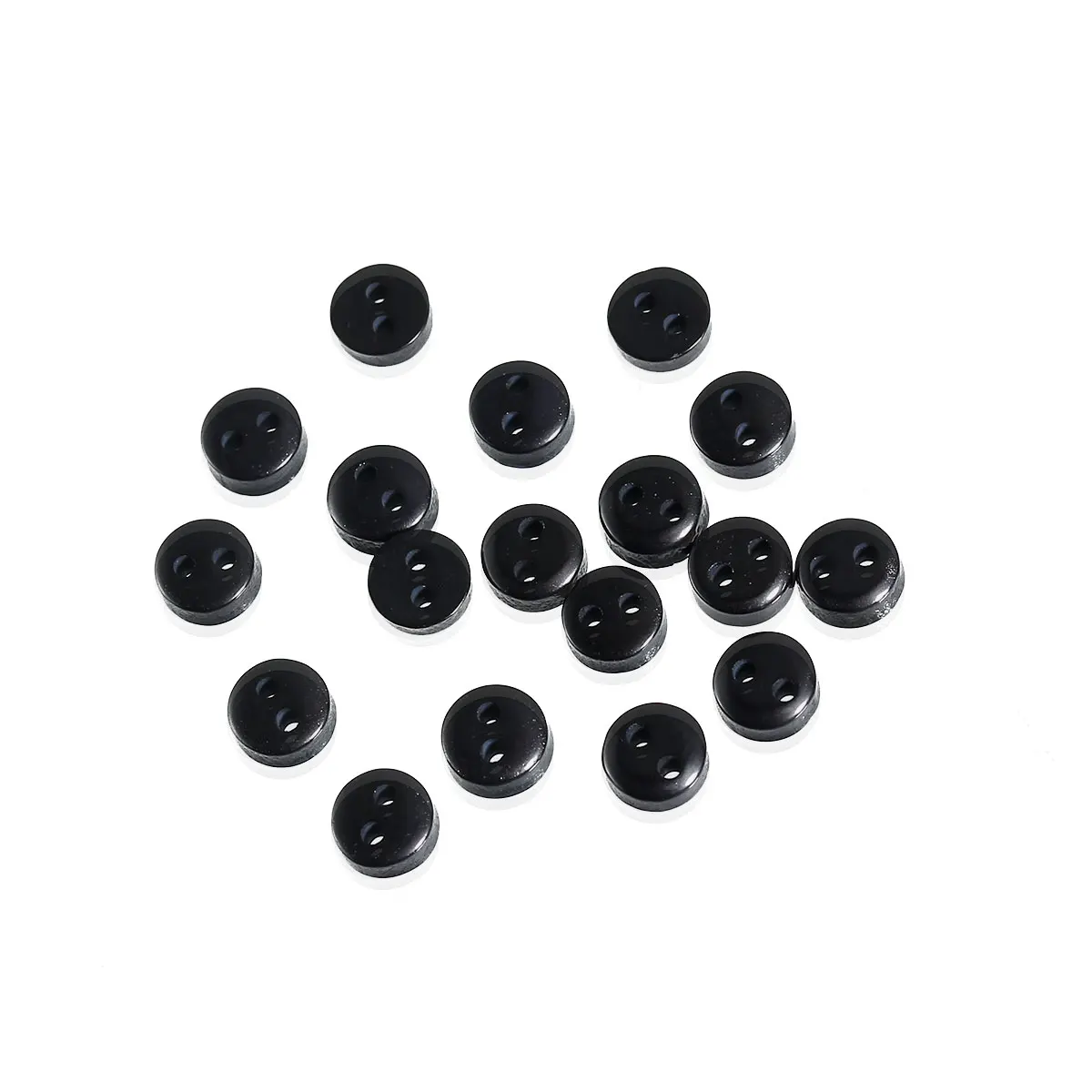 

DoreenBeads Resin Sewing Scrapbooking Buttons Round Black 2 Holes 6mm( 2/8") Dia, 200 PCs 2016 new