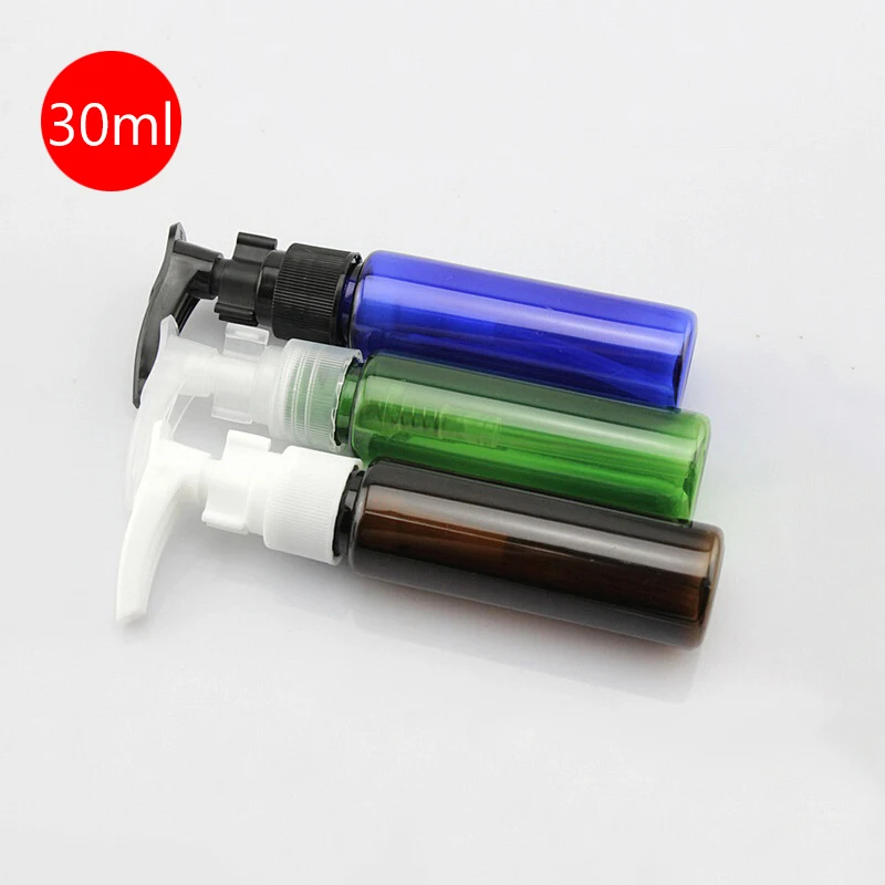 10PCS/Lot 30ml Reusable shower gel cleaner pump container with Flat