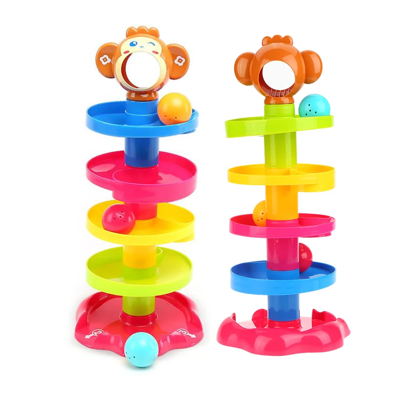 Popular Baby Toys Tower Puzzle Rolling Ball Bell Stackers Kids Toys Developmental Educational