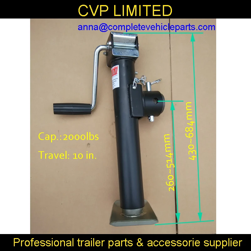 Side Wind 2000 lbs Pipe Mount Swivel Jack Round Pipe Mount Swivel