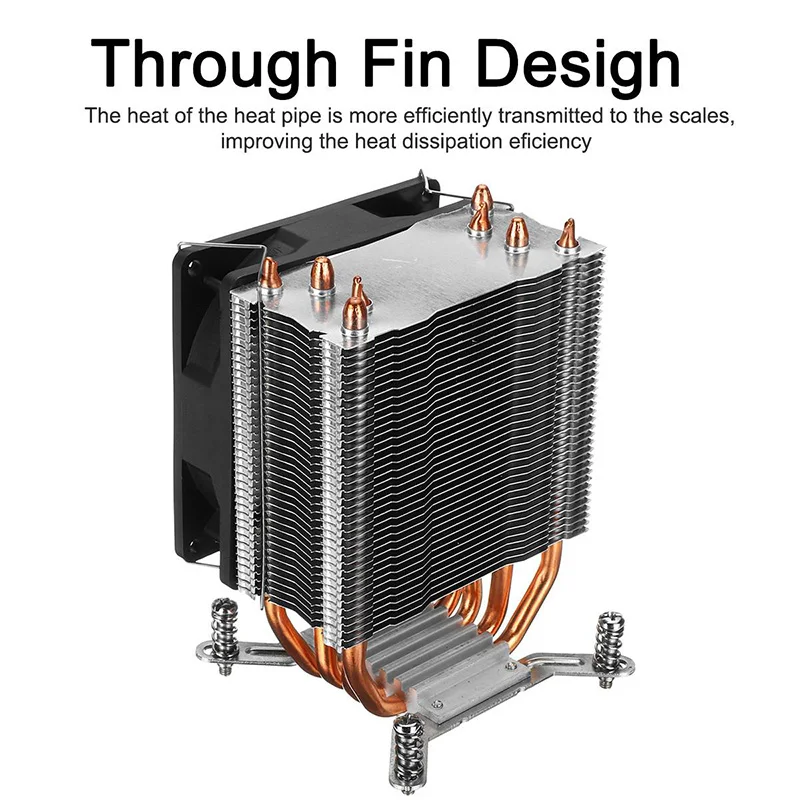 Процессор Кулер 4 теплотрубки радиатора 90 мм RGB радиатора Вентилятор охлаждения для Intel LGA 2011 1151 1155 775 1156 AMD Вентилятор охлаждения