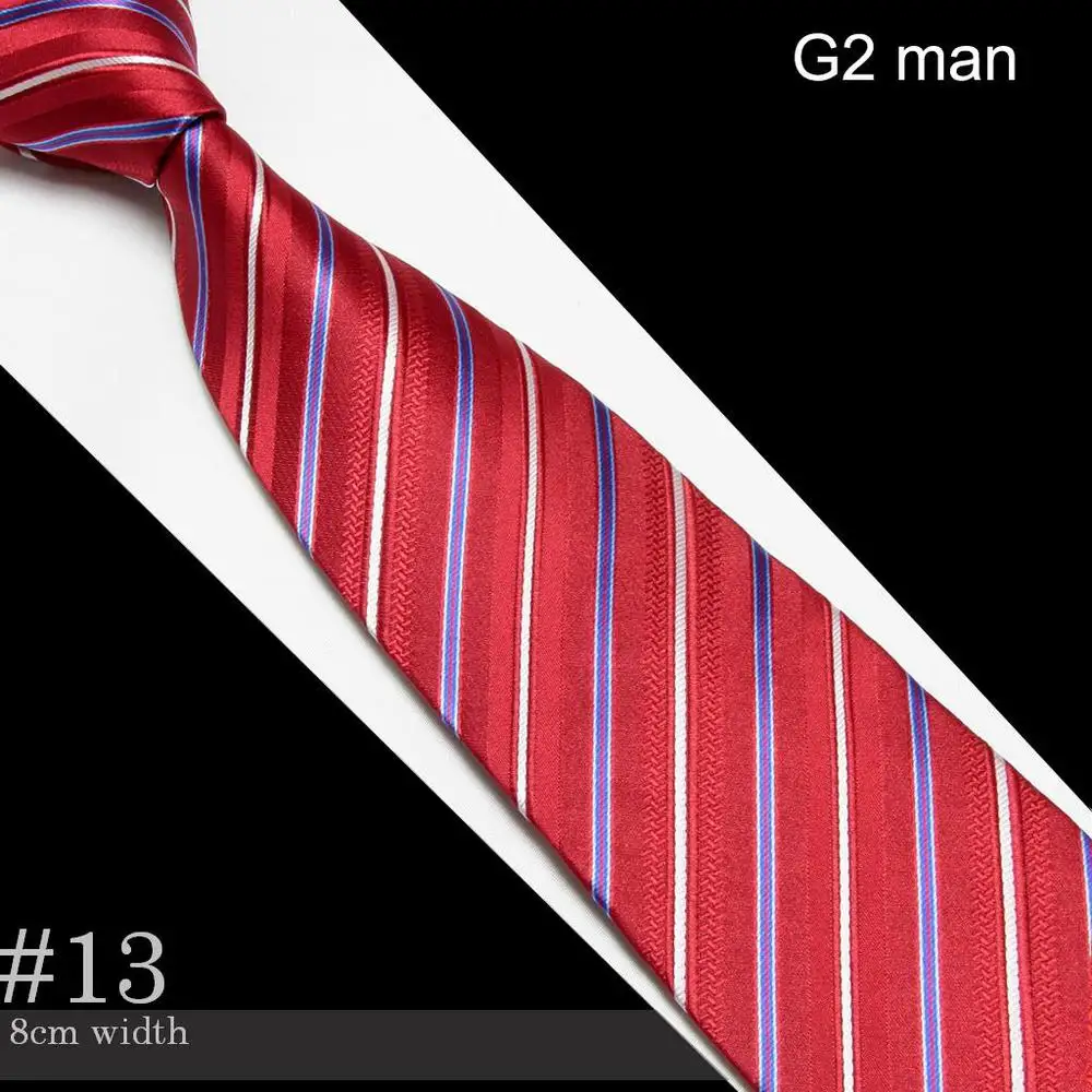 Микрофибры шеи галстуки для мужчин полосатый бизнес взрослых галстук - Цвет: 8cmG2 13