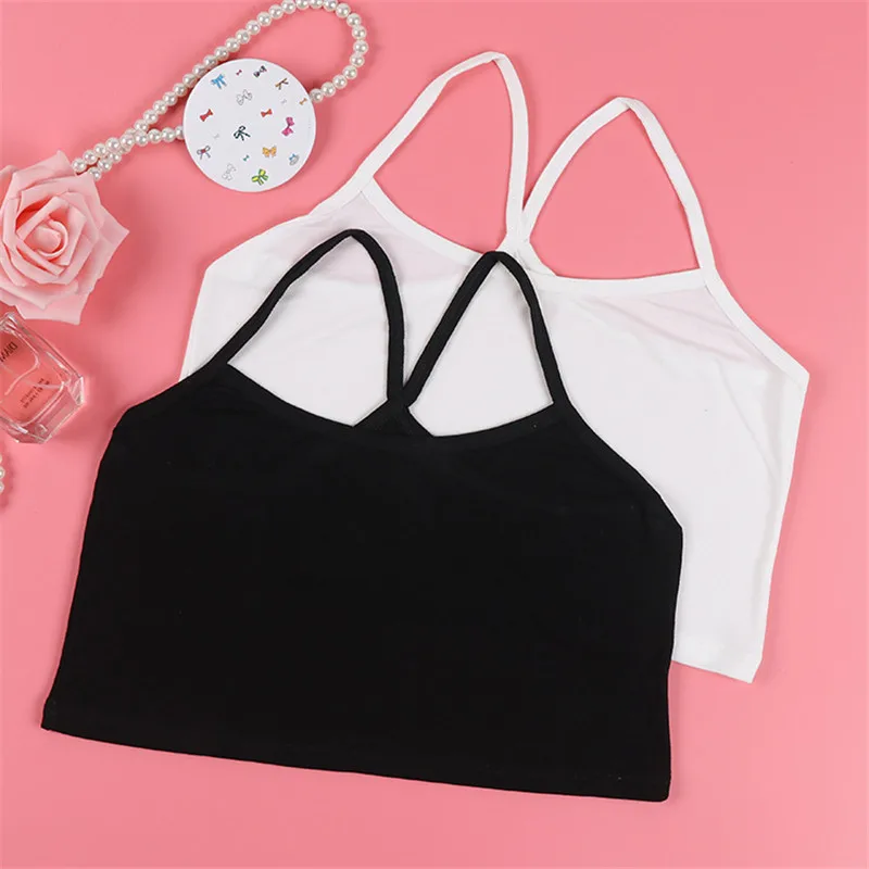 8 14 Yrs Young Girls Training Bra Thin Strap Sports Underwear For