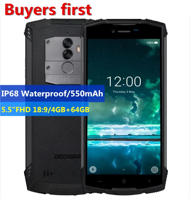 Goede DOOGEE S55 4 gb 64 gb IP68 Waterdichte 5.5 \