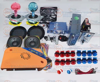 

Arcade parts Bundles kit With 1500 in 1 Pandora Box 9 multi game LED Joystick 12V LED illuminated button Jamma Harness Coin mech