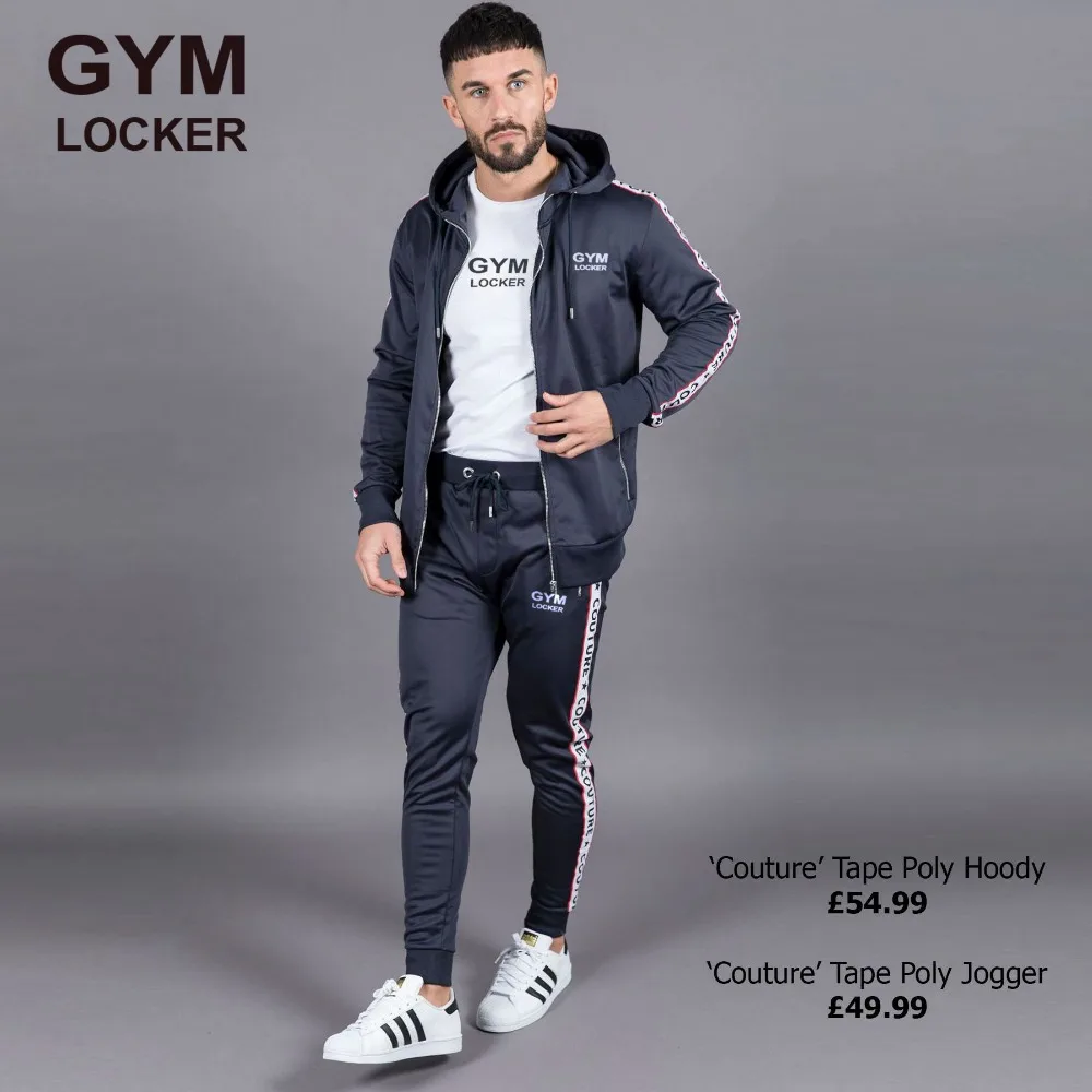 Толстовка GYMLOCKER Мужская Модный свитшот на молнии куртка с капюшоном для