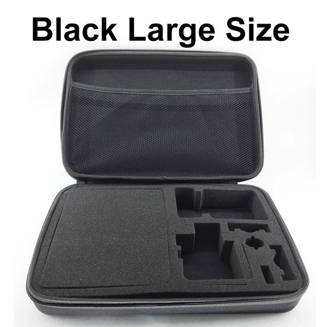 Портативный Gopro EVA Защитная сумка для хранения для Gopro Go pro hero 5 6 4 Sjcam Sj4000 yi 4k Аксессуары для экшн-камеры чехол для переноски - Цвет: Black L Size