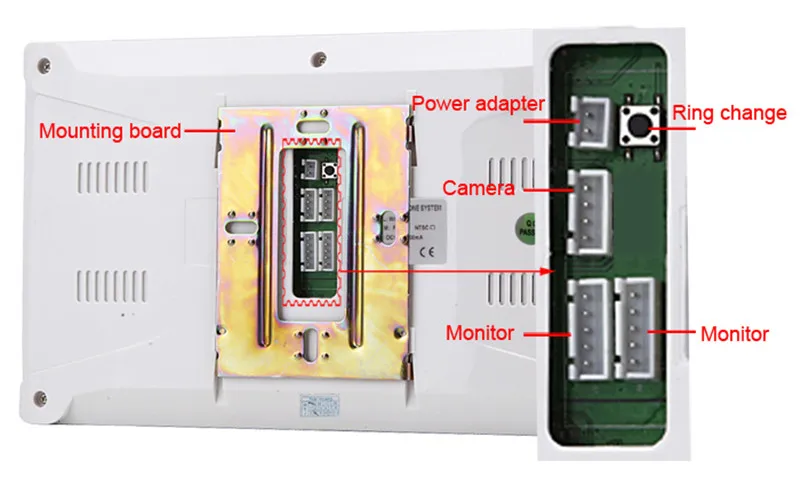 Новый проводной 7 "Цвет Экран телефон видео домофон Системы + 1 Водонепроницаемый двери Камера + 2 белый Мониторы бесплатная доставка