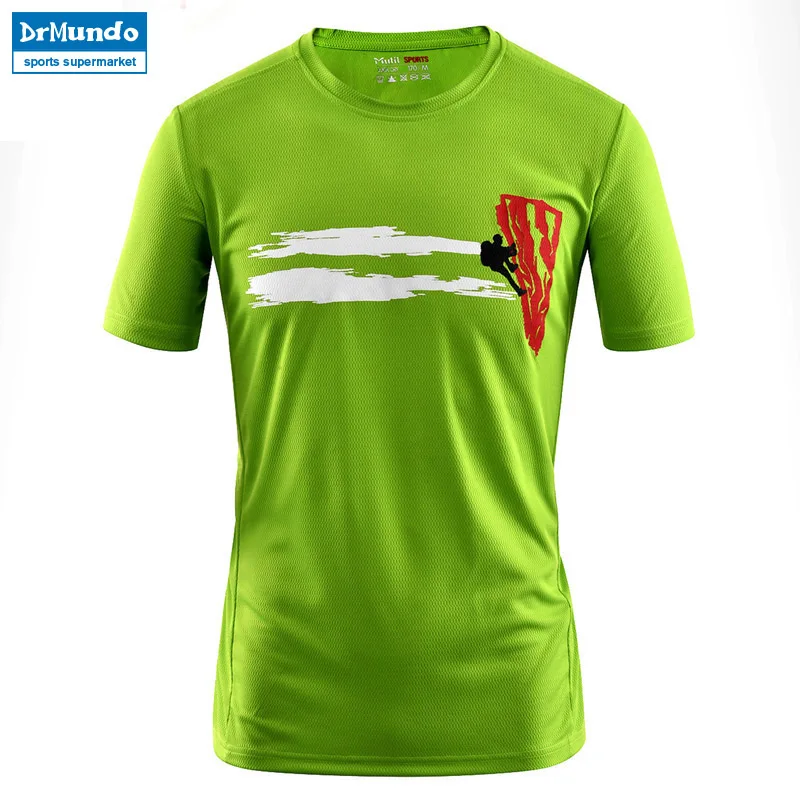 Men's Summer Outdoor Hiking Fast Drying Breathable T-shirts Short Sleeve Sports Gym Top Running Climbing T Shirts