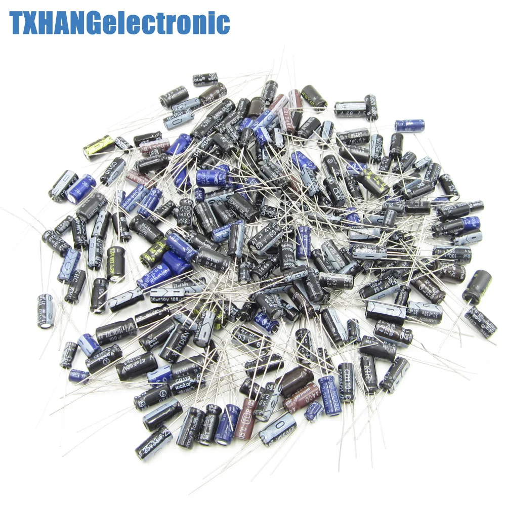 

210Pcs 25 Value 0.1uF-220uF Electrolytic Capacitors condenser Assortment Kit Set