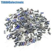 210Pcs 25 Value 0.1uF-220uF Electrolytic Capacitors condenser Assortment Kit Set
