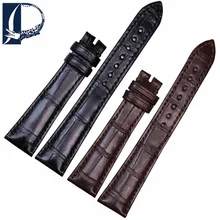 Pesno Watch Strap Black Brown Alligator Skin Leather Watch Band Women Watch Accessories 18mm