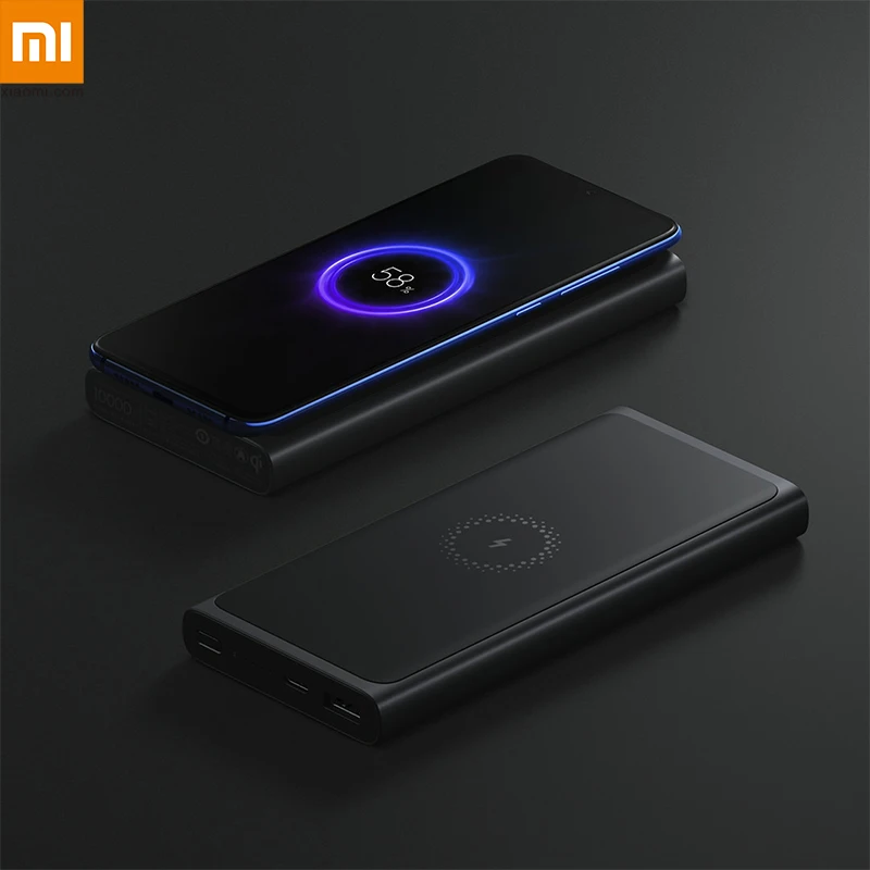Nuevo en Stock Xiaomi mi banco de energía inalámbrico 10000mAh PLM11ZM Qi carga rápida USB tipo C c