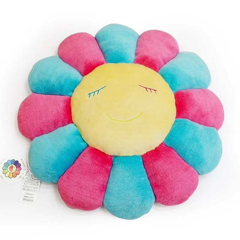 تاكاشي موراكامي الكرتون الوجه المبتسم عباد الشمس أفخم وسادة مكتب غطاء وسادة خصر أريكة سيارة ديكور متعة الإبداعية المعيشة غرفة M948