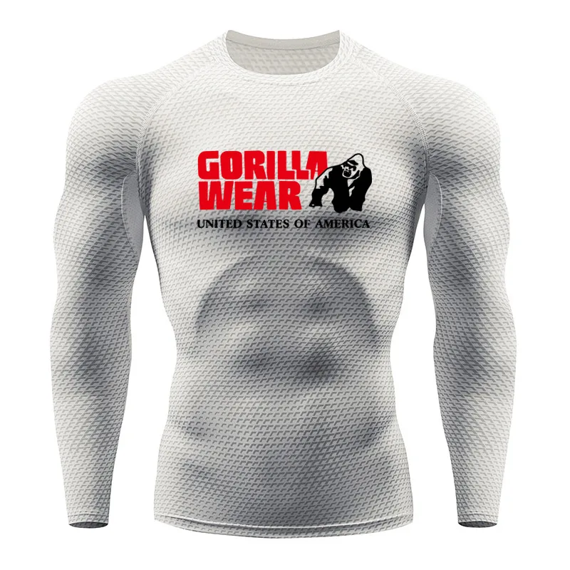 

Snake Printing Long Sleeve Sport Shirt Men Quick Dry Men's Cycling Base Layers Gym Clothing Fitness Mens Rashgard Tights Jerseys