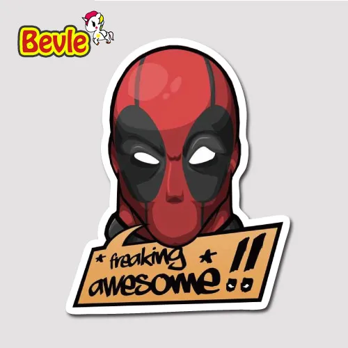 

Bevle 9649 Marvel Super Hero Deadpool Waterproof Travel Suitcase Stickers Tide Skateboard Graffiti 3M Sticker DIY